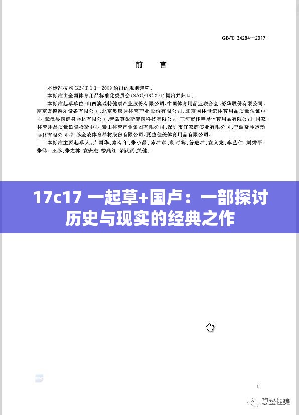 17c17 一起草+国卢：一部探讨历史与现实的经典之作