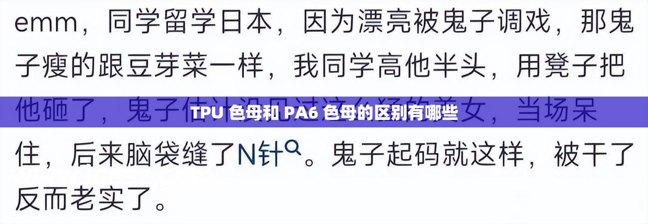 TPU 色母和 PA6 色母的区别有哪些