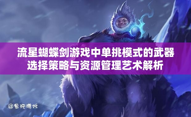 流星蝴蝶剑游戏中单挑模式的武器选择策略与资源管理艺术解析