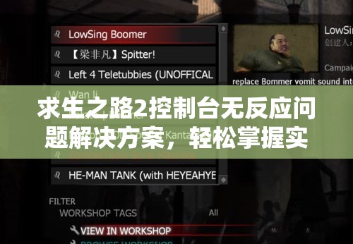 求生之路2控制台无反应问题解决方案，轻松掌握实用妙招！