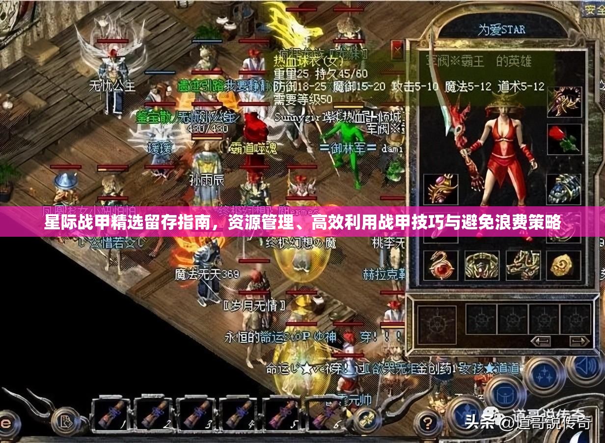 星际战甲精选留存指南，资源管理、高效利用战甲技巧与避免浪费策略