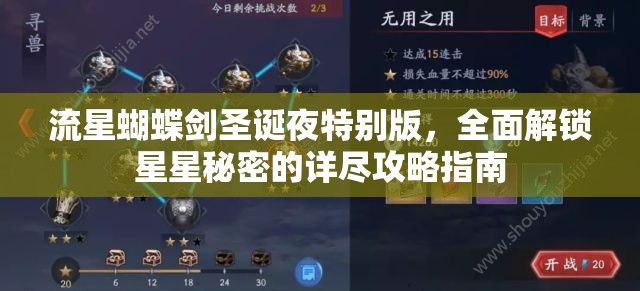 流星蝴蝶剑圣诞夜特别版，全面解锁星星秘密的详尽攻略指南