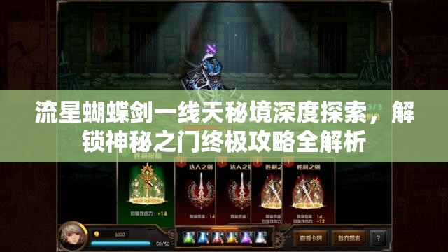 流星蝴蝶剑一线天秘境深度探索，解锁神秘之门终极攻略全解析