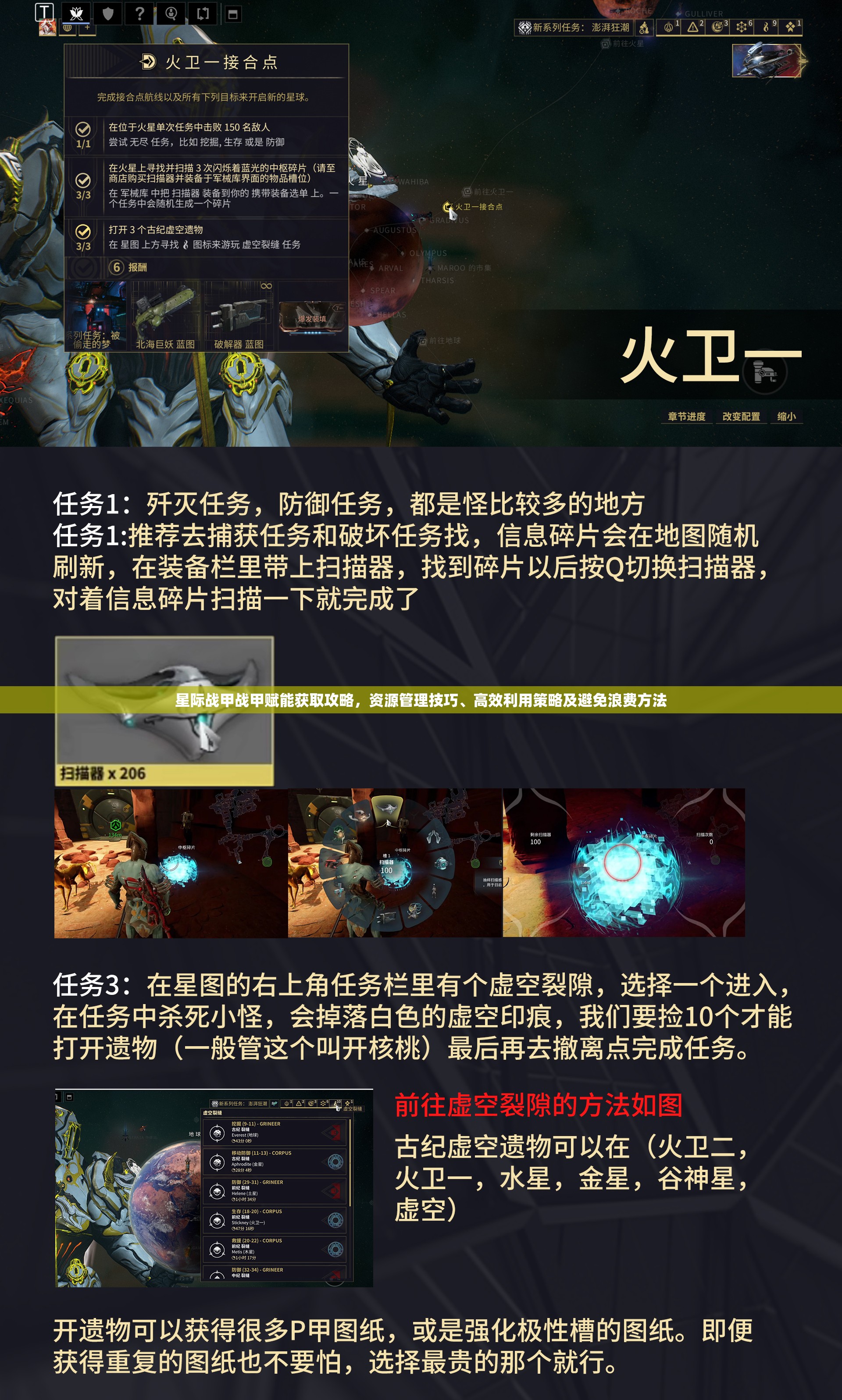 星际战甲战甲赋能获取攻略，资源管理技巧、高效利用策略及避免浪费方法