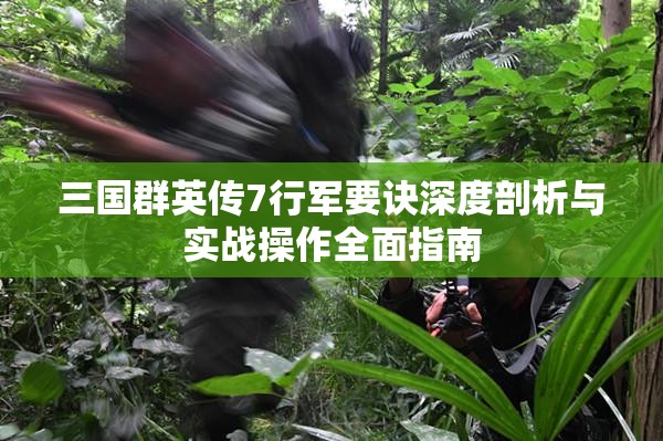 三国群英传7行军要诀深度剖析与实战操作全面指南