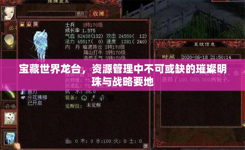 宝藏世界龙台，资源管理中不可或缺的璀璨明珠与战略要地