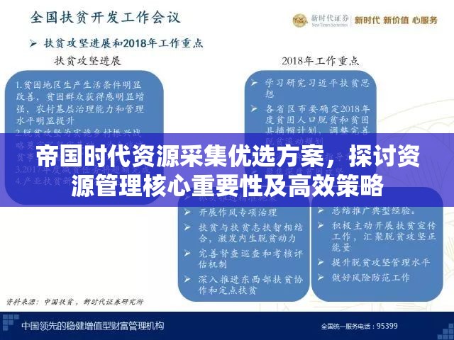 帝国时代资源采集优选方案，探讨资源管理核心重要性及高效策略