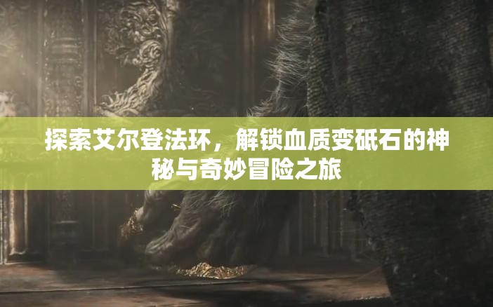 探索艾尔登法环，解锁血质变砥石的神秘与奇妙冒险之旅