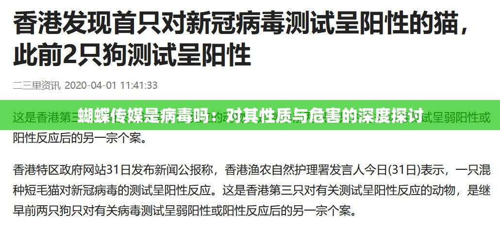 蝴蝶传媒是病毒吗：对其性质与危害的深度探讨