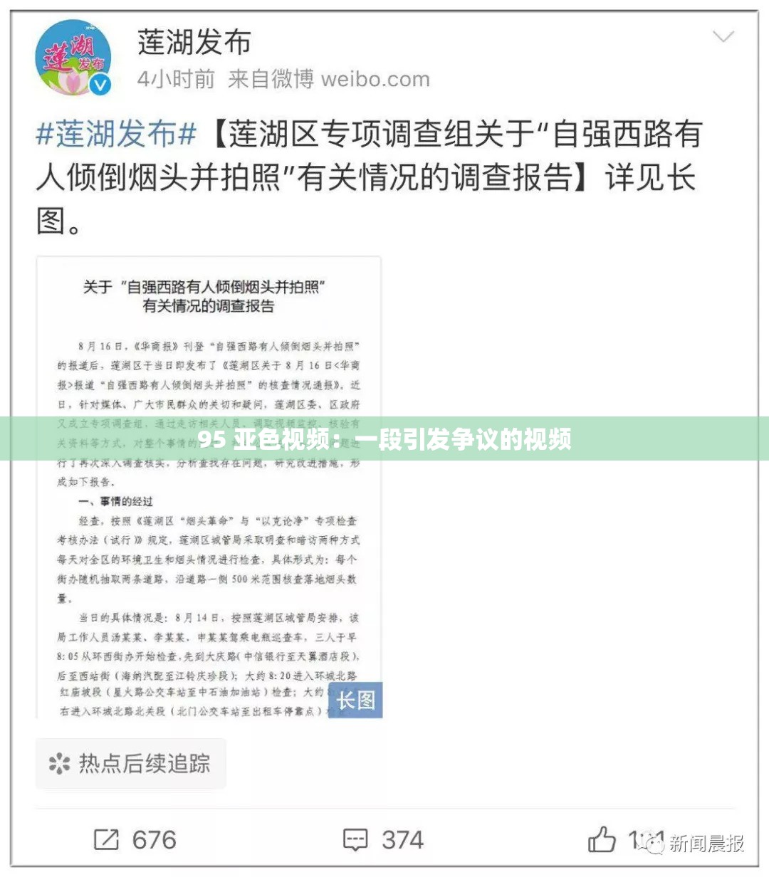 95 亚色视频：一段引发争议的视频