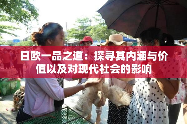 日欧一品之道：探寻其内涵与价值以及对现代社会的影响