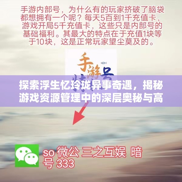 探索浮生忆玲珑异事奇遇，揭秘游戏资源管理中的深层奥秘与高效策略