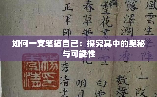 如何一支笔搞自己：探究其中的奥秘与可能性