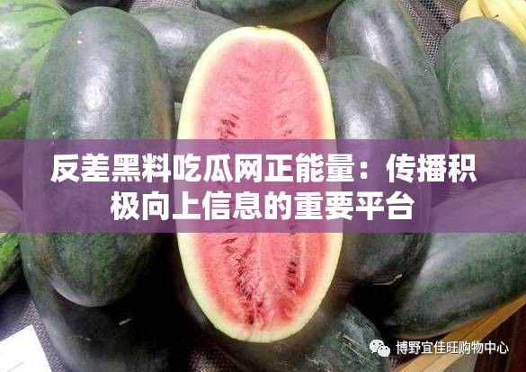 反差黑料吃瓜网正能量：传播积极向上信息的重要平台