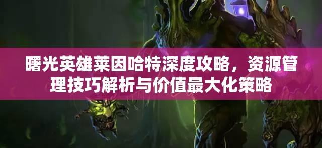 曙光英雄莱因哈特深度攻略，资源管理技巧解析与价值最大化策略