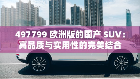 497799 欧洲版的国产 SUV：高品质与实用性的完美结合
