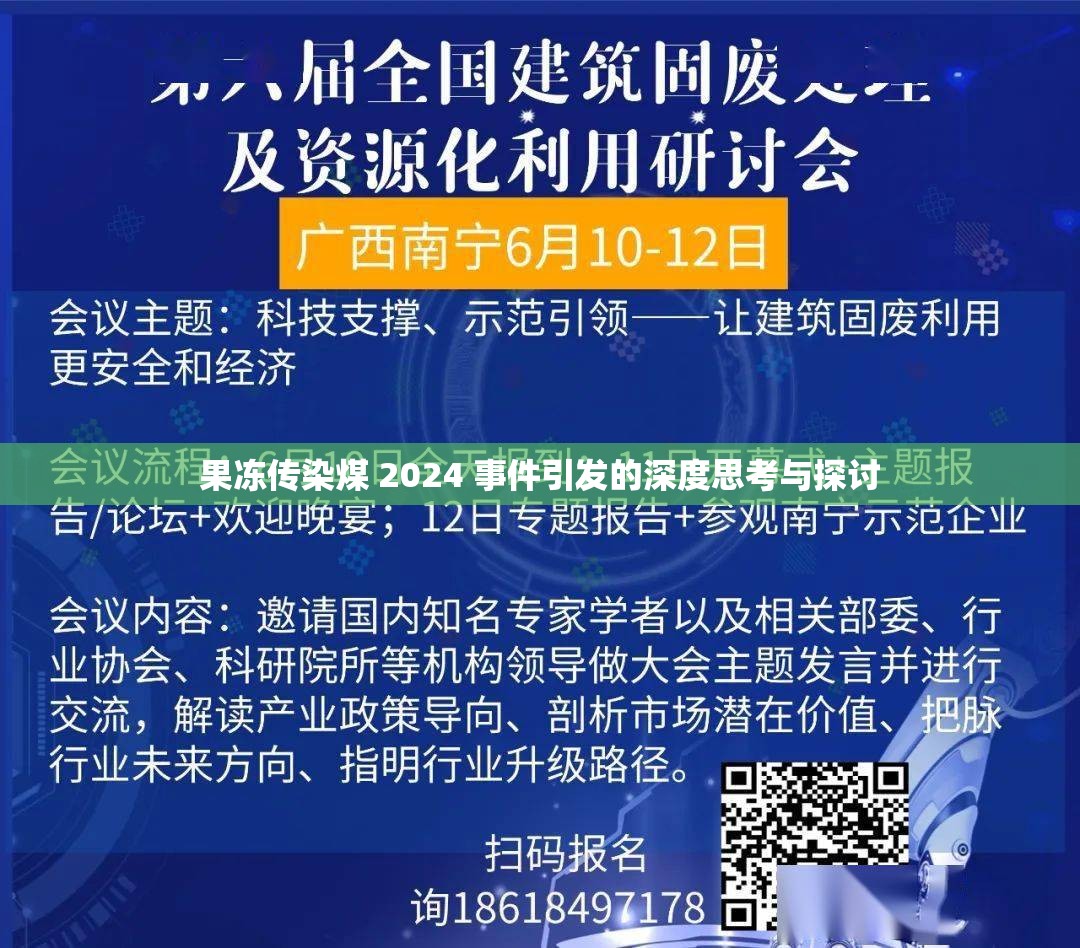 果冻传染煤 2024 事件引发的深度思考与探讨