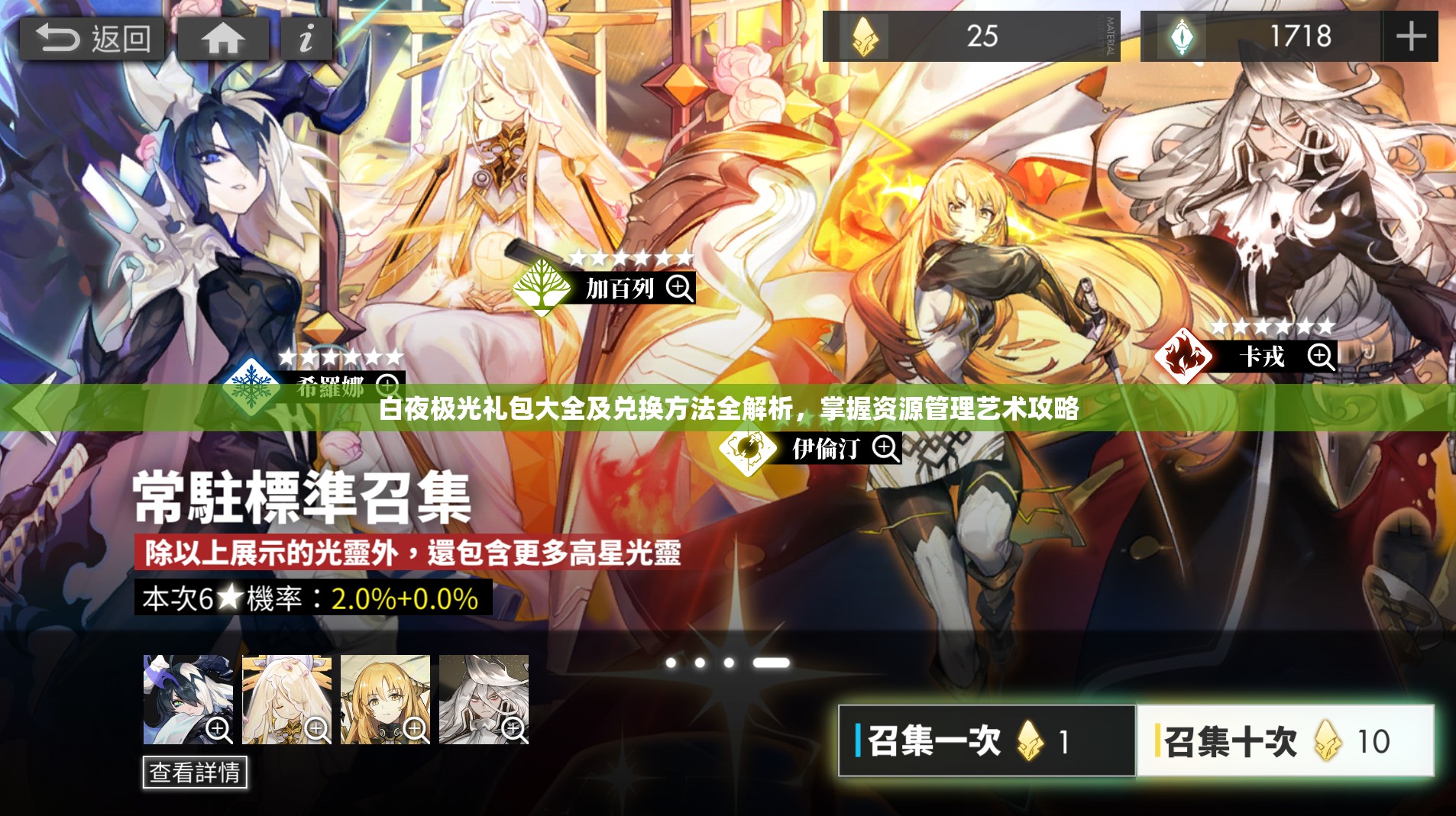 白夜极光礼包大全及兑换方法全解析，掌握资源管理艺术攻略