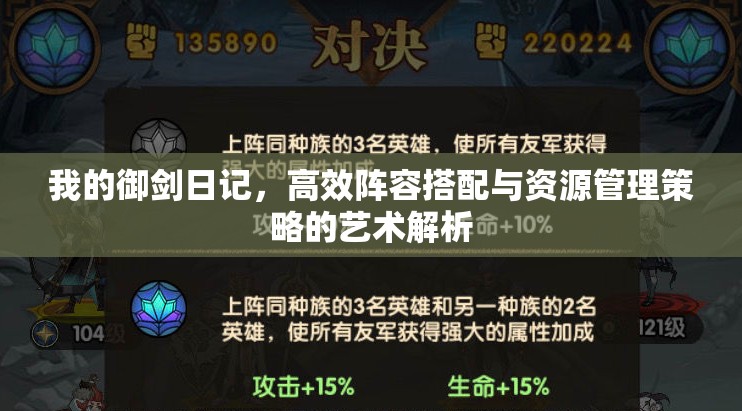 我的御剑日记，高效阵容搭配与资源管理策略的艺术解析