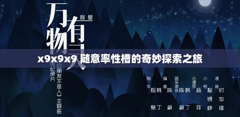 x9x9x9 随意率性槽的奇妙探索之旅
