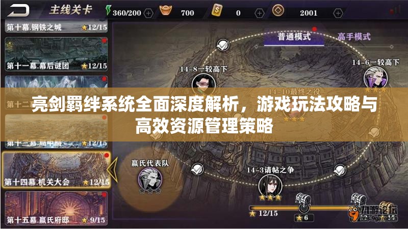 亮剑羁绊系统全面深度解析，游戏玩法攻略与高效资源管理策略
