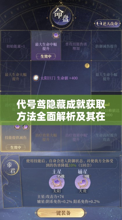 代号鸢隐藏成就获取方法全面解析及其在游戏资源管理中的战略重要性