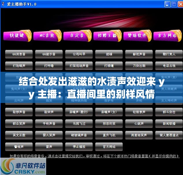 结合处发出滋滋的水渍声效迎来 yy 主播：直播间里的别样风情