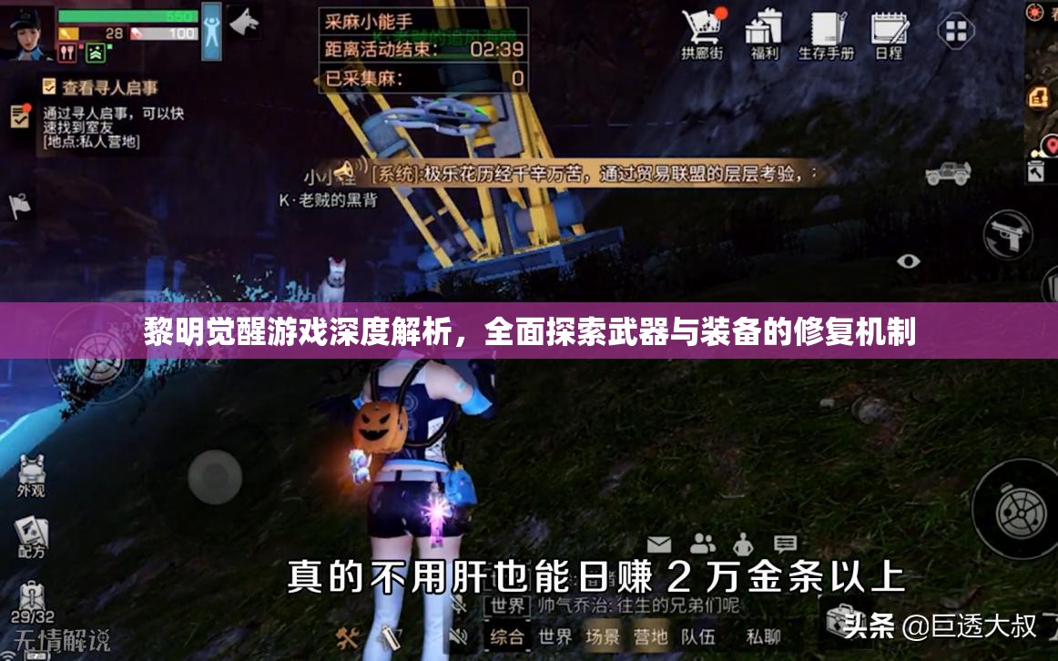 黎明觉醒游戏深度解析，全面探索武器与装备的修复机制