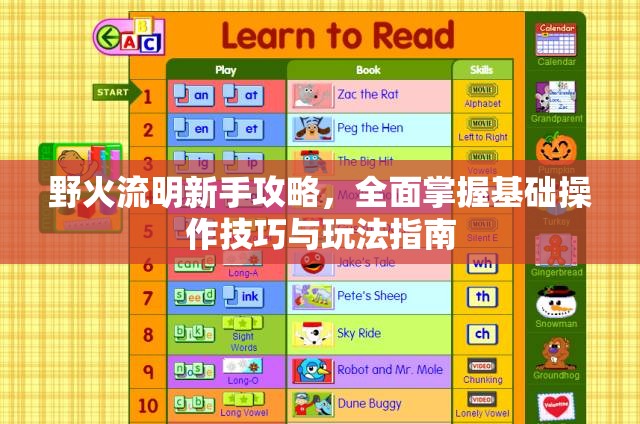 野火流明新手攻略，全面掌握基础操作技巧与玩法指南