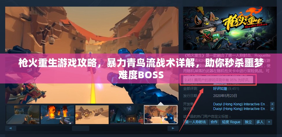 枪火重生游戏攻略，暴力青鸟流战术详解，助你秒杀噩梦难度BOSS