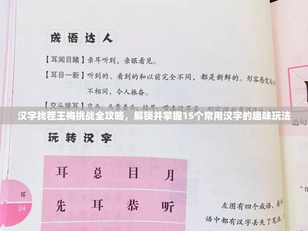 汉字找茬王梅挑战全攻略，解锁并掌握15个常用汉字的趣味玩法