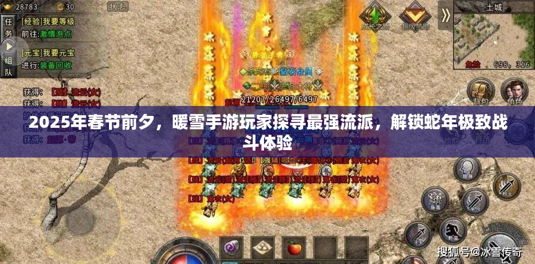 2025年春节前夕，暖雪手游玩家探寻最强流派，解锁蛇年极致战斗体验