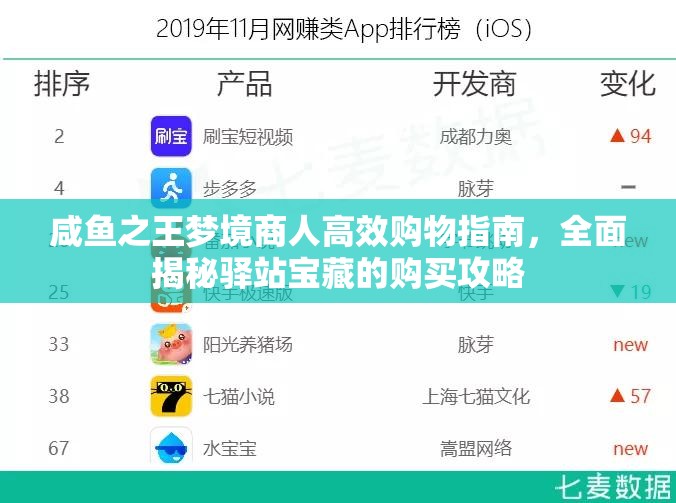 咸鱼之王梦境商人高效购物指南，全面揭秘驿站宝藏的购买攻略
