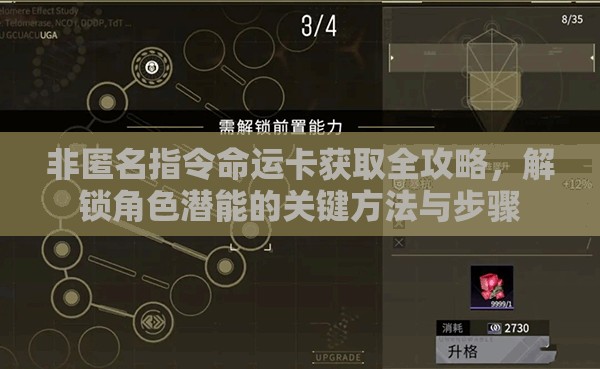 非匿名指令命运卡获取全攻略，解锁角色潜能的关键方法与步骤