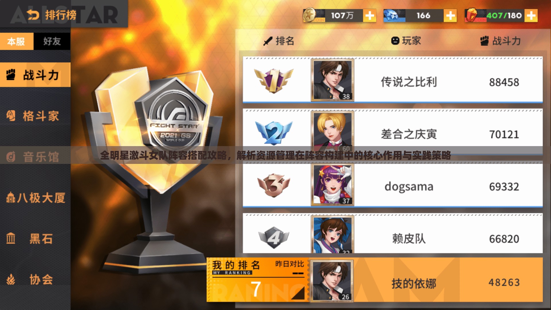 全明星激斗女队阵容搭配攻略，解析资源管理在阵容构建中的核心作用与实践策略