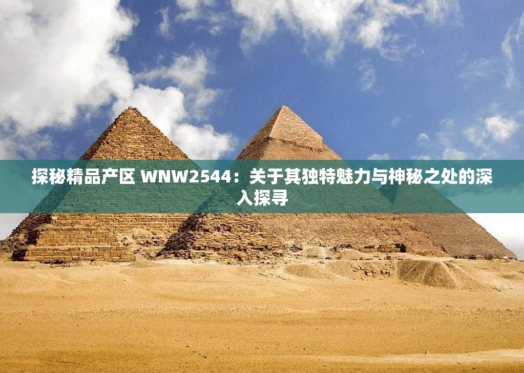探秘精品产区 WNW2544：关于其独特魅力与神秘之处的深入探寻