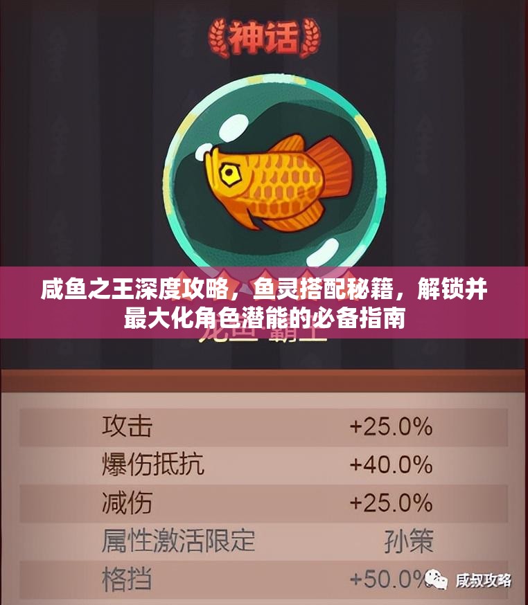 咸鱼之王深度攻略，鱼灵搭配秘籍，解锁并最大化角色潜能的必备指南