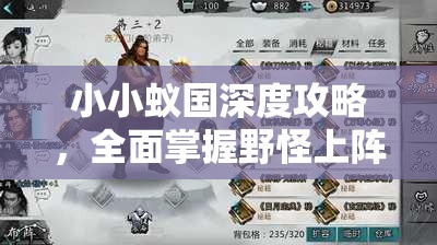 小小蚁国深度攻略，全面掌握野怪上阵与出征的策略与技巧