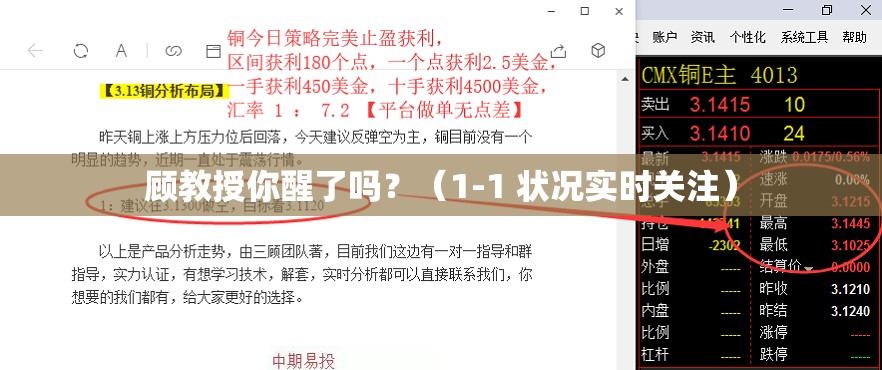 顾教授你醒了吗？（1-1 状况实时关注）