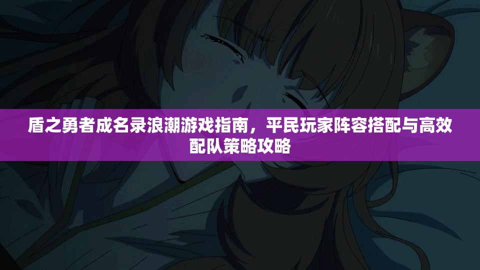 盾之勇者成名录浪潮游戏指南，平民玩家阵容搭配与高效配队策略攻略