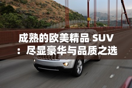 成熟的欧美精品 SUV：尽显豪华与品质之选