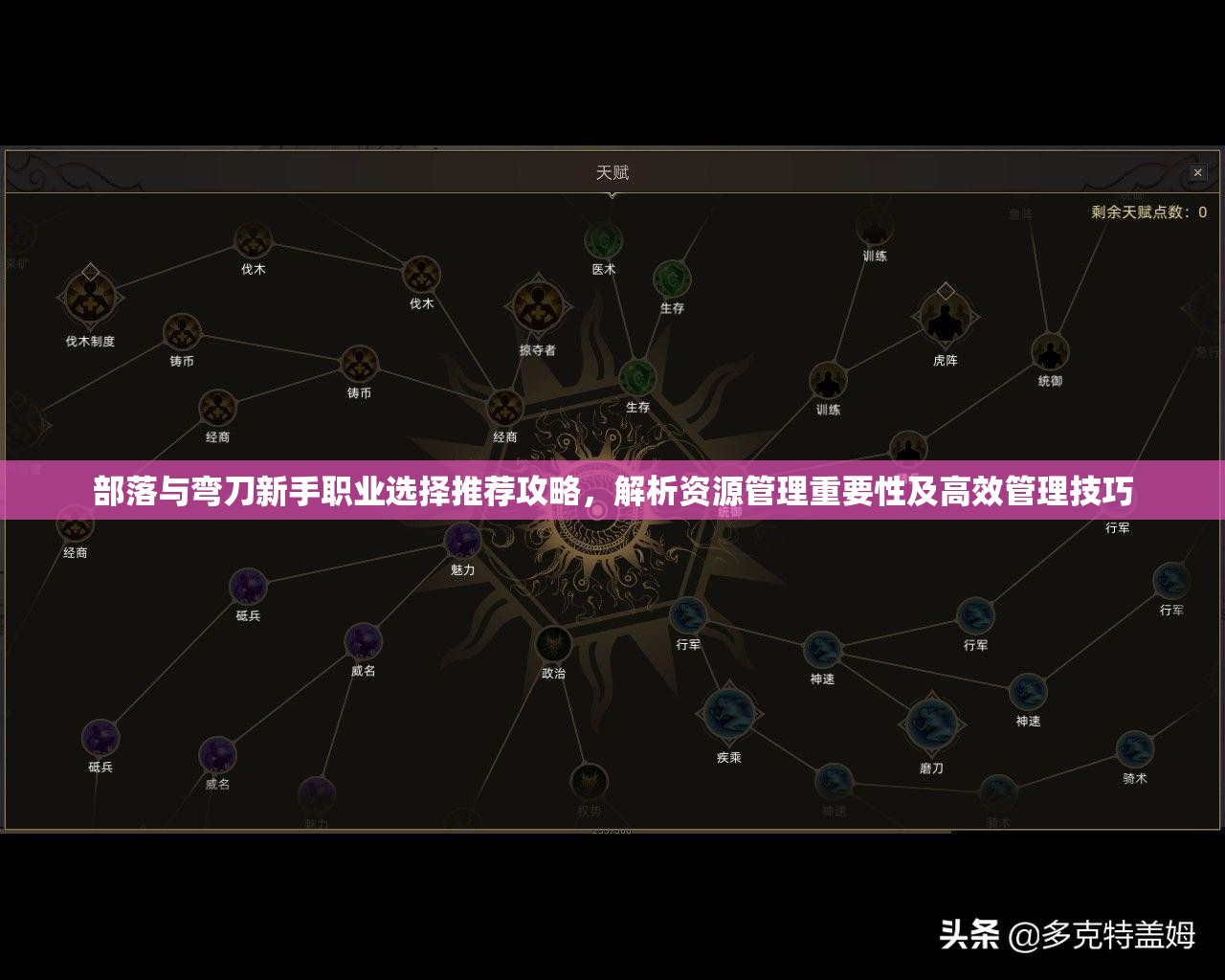 部落与弯刀新手职业选择推荐攻略，解析资源管理重要性及高效管理技巧