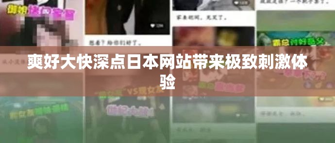 爽好大快深点日本网站带来极致刺激体验