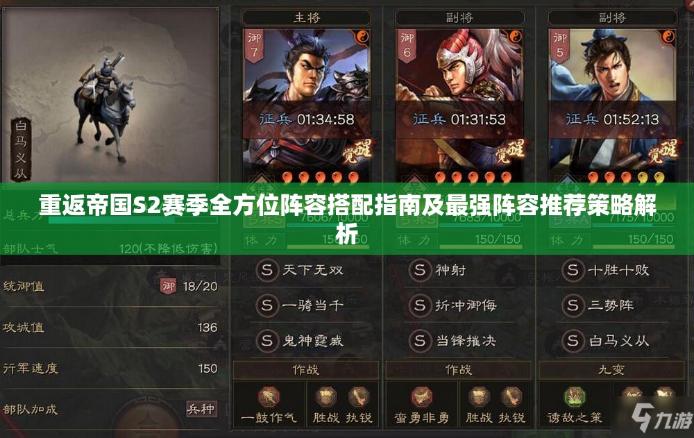重返帝国S2赛季全方位阵容搭配指南及最强阵容推荐策略解析