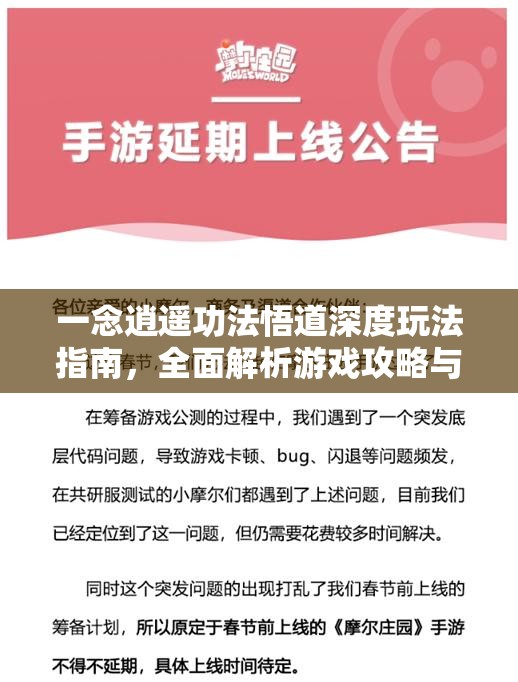 一念逍遥功法悟道深度玩法指南，全面解析游戏攻略与技巧