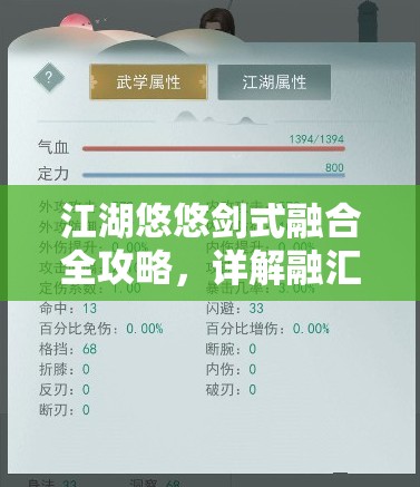 江湖悠悠剑式融合全攻略，详解融汇玩法，助你高效提升剑式品质