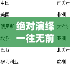 绝对演绎一往无前连线挑战最新答案全面揭秘与汇总大放送