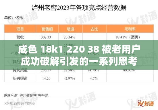 成色 18k1 220 38 被老用户成功破解引发的一系列思考