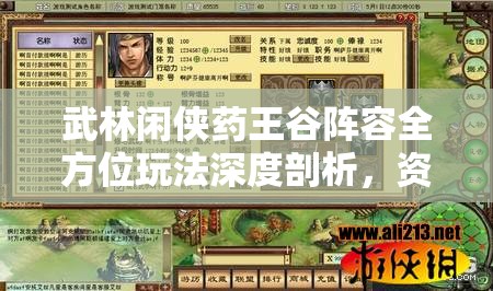 武林闲侠药王谷阵容全方位玩法深度剖析，资源管理策略、实战技巧及价值最大化指南