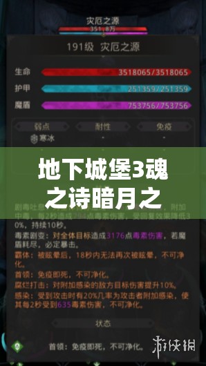 地下城堡3魂之诗暗月之境高效打法攻略与全面资源管理技巧分享